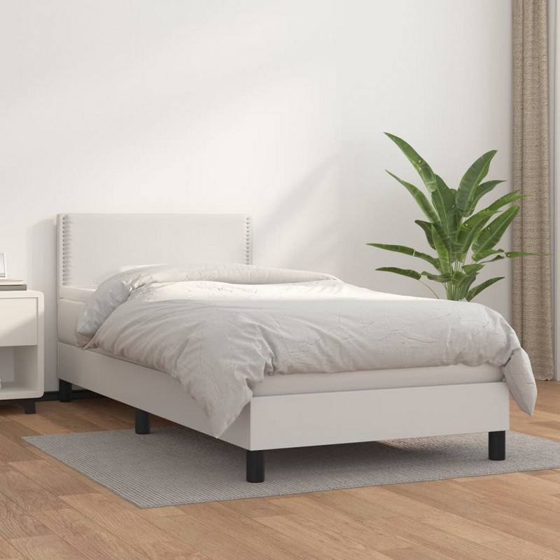 Acquista Giroletto a Molle con Materasso Bianco 100x200 cm in Similpelle con riferimento GHV-3141048 della ditta GARDENHOME