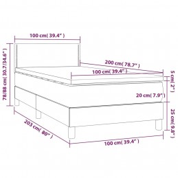Acquista Giroletto a Molle con Materasso Bianco 100x200 cm in Similpelle con riferimento GHV-3141048 della ditta GARDENHOME