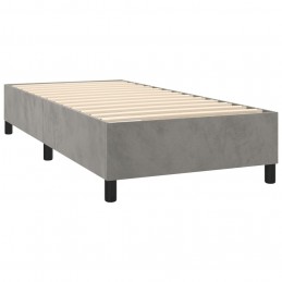 Acquista Giroletto a Molle con Materasso Grigio Chiaro 90x200 cm Velluto con riferimento GHV-3143241 della ditta GARDENHOME