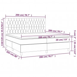 Acquista Giroletto a Molle con Materasso Grigio Chiaro 200x200cm Velluto con riferimento GHV-3143223 della ditta GARDENHOME