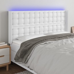 Acquista Testiera ad Orecchio Bianco 183x16x118/128 cm in Similpelle con riferimento GHV-3124151 della ditta GARDENHOME