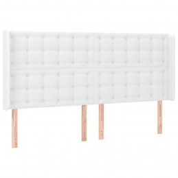 Acquista Testiera ad Orecchio Bianco 183x16x118/128 cm in Similpelle con riferimento GHV-3124151 della ditta GARDENHOME