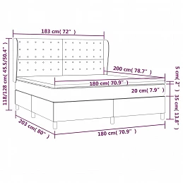Acquista Giroletto a Molle con Materasso Bianco 180x200 cm in Similpelle con riferimento GHV-3129046 della ditta GARDENHOME