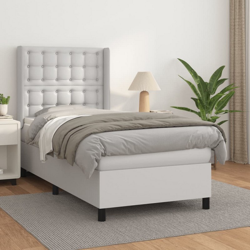 Acquista Giroletto a Molle con Materasso Bianco 90x200 cm in Similpelle con riferimento GHV-3132478 della ditta GARDENHOME