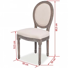 Acquista Sedie da Pranzo 4 pz Crema in Tessuto con riferimento GHV-244088 della ditta GARDENHOME