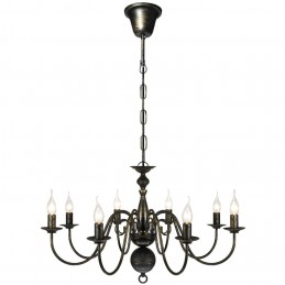 Acquista Lampadario Stile Antico Metallo Nero Lampadine 8 x E14 con riferimento GHV-241384 della ditta GARDENHOME