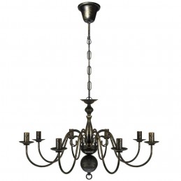 Acquista Lampadario Stile Antico Metallo Nero Lampadine 8 x E14 con riferimento GHV-241384 della ditta GARDENHOME