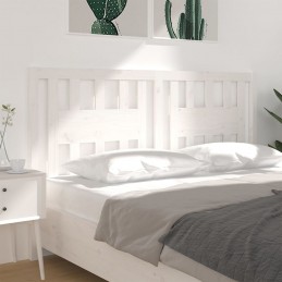 Acquista Testiera per Letto Bianca 146x4x100cm in Legno Massello di Pino con riferimento GHV-818671 della ditta GARDENHOME