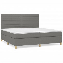 Acquista Giroletto a Molle con Materasso Grigio Scuro 200x200 cm Tessuto con riferimento GHV-3142442 della ditta GARDENHOME