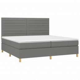 Acquista Giroletto a Molle con Materasso Grigio Scuro 200x200 cm Tessuto con riferimento GHV-3142442 della ditta GARDENHOME