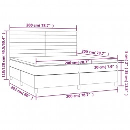 Acquista Giroletto a Molle con Materasso Grigio Scuro 200x200 cm Tessuto con riferimento GHV-3142442 della ditta GARDENHOME