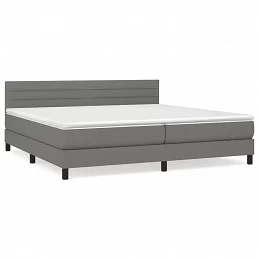 Acquista Giroletto a Molle con Materasso Grigio Scuro 200x200 cm Tessuto con riferimento GHV-3140162 della ditta GARDENHOME