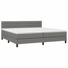 Acquista Giroletto a Molle con Materasso Grigio Scuro 200x200 cm Tessuto con riferimento GHV-3140162 della ditta GARDENHOME