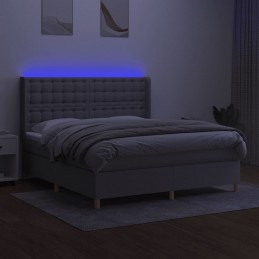 Acquista Letto a Molle Materasso e LED Grigio Chiaro 180x200 cm Tessuto con riferimento GHV-3139213 della ditta GARDENHOME