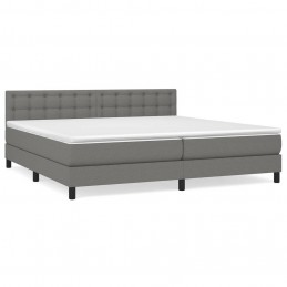 Acquista Giroletto a Molle con Materasso Grigio Scuro 200x200 cm Tessuto con riferimento GHV-3140402 della ditta GARDENHOME