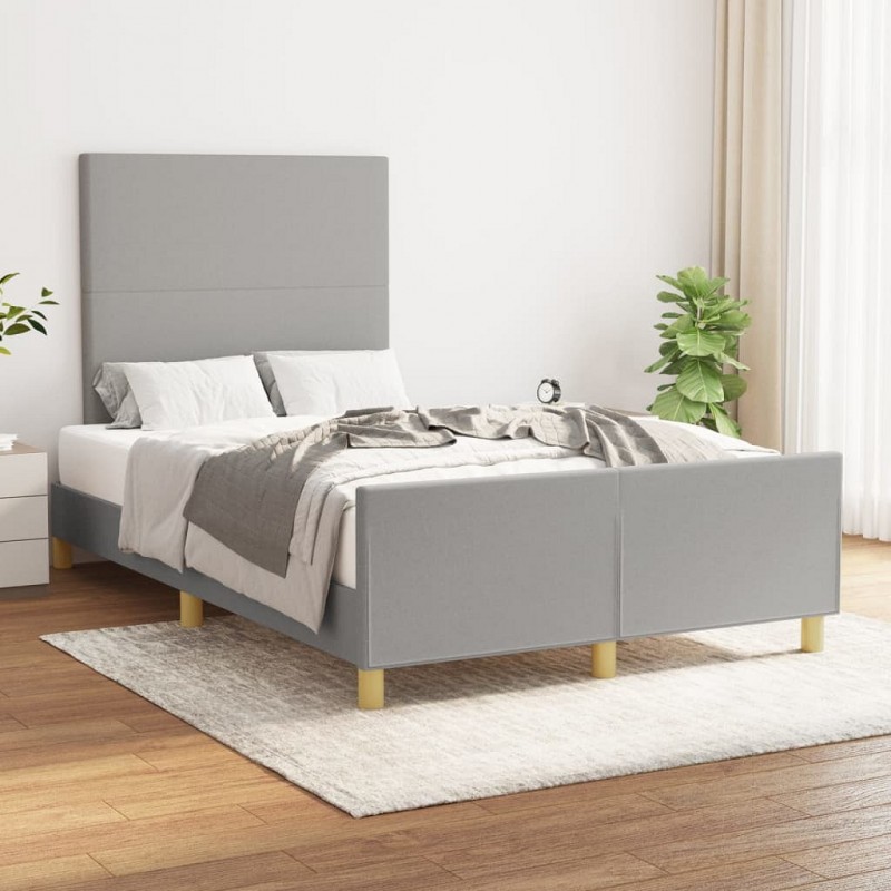 Acquista Giroletto con Testiera Grigio Chiaro 120x200 cm in Tessuto con riferimento GHV-3124879 della ditta GARDENHOME