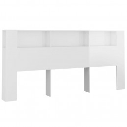 Acquista Testiera con Scomparti Bianco Lucido 220x18,5x104,5 cm con riferimento GHV-811967 della ditta GARDENHOME