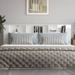Acquista Testiera con Scomparti Bianco Lucido 220x18,5x104,5 cm con riferimento GHV-811967 della ditta GARDENHOME