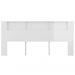 Acquista Testiera con Scomparti Bianco Lucido 220x18,5x104,5 cm con riferimento GHV-811967 della ditta GARDENHOME
