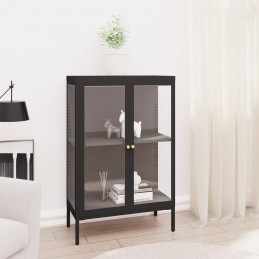 Acquista Credenza Nera 75x35x105 cm in Acciaio e Vetro con riferimento GHV-336070 della ditta GARDENHOME