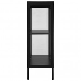 Acquista Credenza Nera 75x35x105 cm in Acciaio e Vetro con riferimento GHV-336070 della ditta GARDENHOME