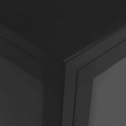 Acquista Credenza Nera 75x35x105 cm in Acciaio e Vetro con riferimento GHV-336070 della ditta GARDENHOME