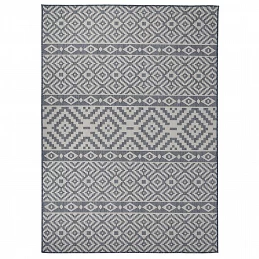 Acquista Tappeto da Esterni a Tessitura Piatta 120x170 cm Strisce Blu con riferimento GHV-340837 della ditta GARDENHOME
