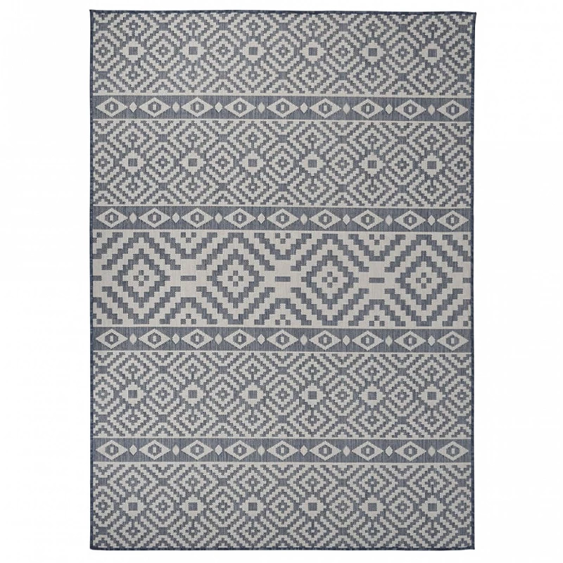 Acquista Tappeto da Esterni a Tessitura Piatta 120x170 cm Strisce Blu con riferimento GHV-340837 della ditta GARDENHOME