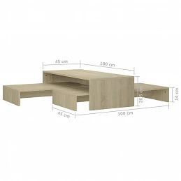 Acquista Tavolini Sala Estraibili Rovere Sonoma100x100x26,5cm Truciolato con riferimento GHV-806798 della ditta GARDENHOME