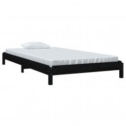 Acquista Letto Impilabile Nero 90x200cm in Legno Massello di Pino con riferimento GHV-820396 della ditta GARDENHOME