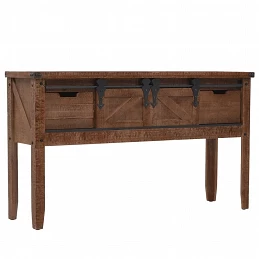 Acquista Tavolo Consolle in Massello di Abete 131x35,5x75cm Marrone con riferimento GHV-246121 della ditta GARDENHOME