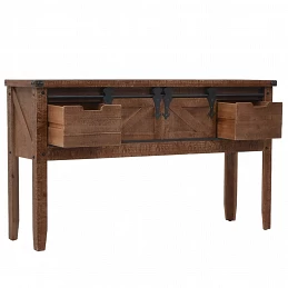 Acquista Tavolo Consolle in Massello di Abete 131x35,5x75cm Marrone con riferimento GHV-246121 della ditta GARDENHOME