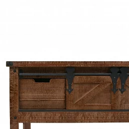 Acquista Tavolo Consolle in Massello di Abete 131x35,5x75cm Marrone con riferimento GHV-246121 della ditta GARDENHOME