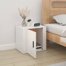 Acquista Comodino Bianco Lucido 50x39x47 cm con riferimento GHV-816692 della ditta GARDENHOME
