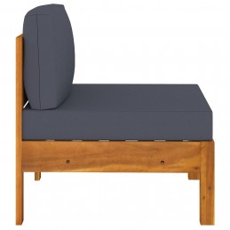 Acquista Divani Centrali 2 pz con Cuscini Grigio Scuro Massello Acacia con riferimento GHV-310639 della ditta GARDENHOME