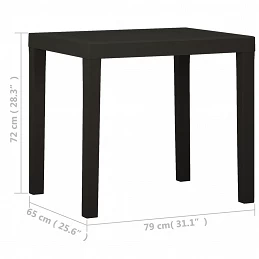 Acquista Tavolo da Giardino Antracite 79x65x72 cm in Plastica con riferimento GHV-315845 della ditta GARDENHOME