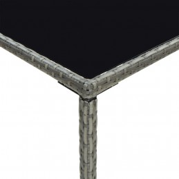 Acquista Tavolo da Bar da Giardino Grigio 70x70x110 cm Polyrattan Vetro con riferimento GHV-313459 della ditta GARDENHOME