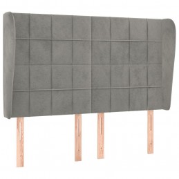 Acquista Testiera ad Orecchio Grigio Chiaro 147x23x118/128 cm in Velluto con riferimento GHV-3118004 della ditta GARDENHOME