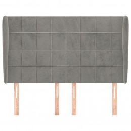 Acquista Testiera ad Orecchio Grigio Chiaro 147x23x118/128 cm in Velluto con riferimento GHV-3118004 della ditta GARDENHOME