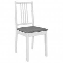 Acquista Sedie da Pranzo con Cuscini 6 pz Bianche in Legno Massello con riferimento GHV-276406 della ditta GARDENHOME