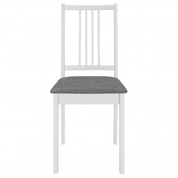 Acquista Sedie da Pranzo con Cuscini 6 pz Bianche in Legno Massello con riferimento GHV-276406 della ditta GARDENHOME