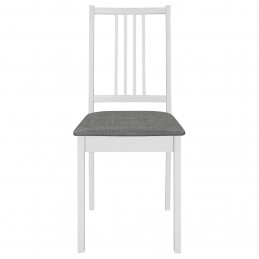 Acquista Sedie da Pranzo con Cuscini 4 pz Bianche in Legno Massello con riferimento GHV-247637 della ditta GARDENHOME