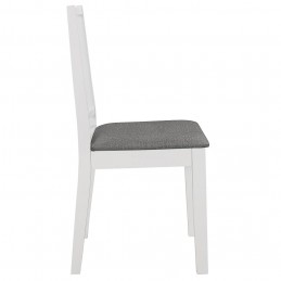 Acquista Sedie da Pranzo con Cuscini 4 pz Bianche in Legno Massello con riferimento GHV-247637 della ditta GARDENHOME