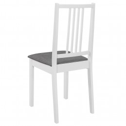 Acquista Sedie da Pranzo con Cuscini 4 pz Bianche in Legno Massello con riferimento GHV-247637 della ditta GARDENHOME