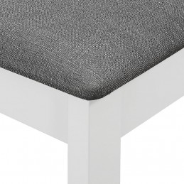 Acquista Sedie da Pranzo con Cuscini 4 pz Bianche in Legno Massello con riferimento GHV-247637 della ditta GARDENHOME