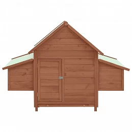 Acquista Pollaio Moca e Bianco 152x96x110 cm in Legno Massello di Abete con riferimento GHV-171461 della ditta GARDENHOME