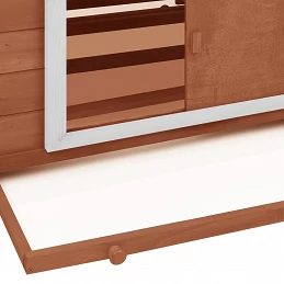 Acquista Pollaio Moca e Bianco 152x96x110 cm in Legno Massello di Abete con riferimento GHV-171461 della ditta GARDENHOME