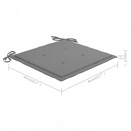 Acquista Cuscini per Sedie da Giardino 4 pz Grigi 40x40x3 cm con riferimento GHV-47589 della ditta GARDENHOME