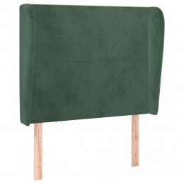 Acquista Testiera ad Orecchio Verde Scuro 83x23x118/128 cm in Velluto con riferimento GHV-3117709 della ditta GARDENHOME