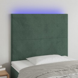 Acquista Testiera a LED verde Scuro 80x5x118/128 cm in Velluto con riferimento GHV-3122177 della ditta GARDENHOME